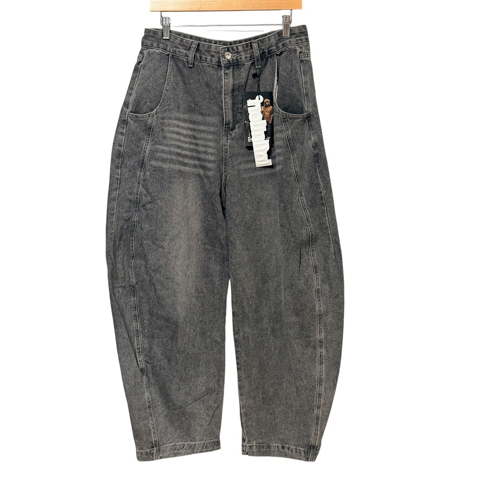Inflation Mens Gray Baggy Balloon Jeans Streetwear Barrel Leg Size M NEW